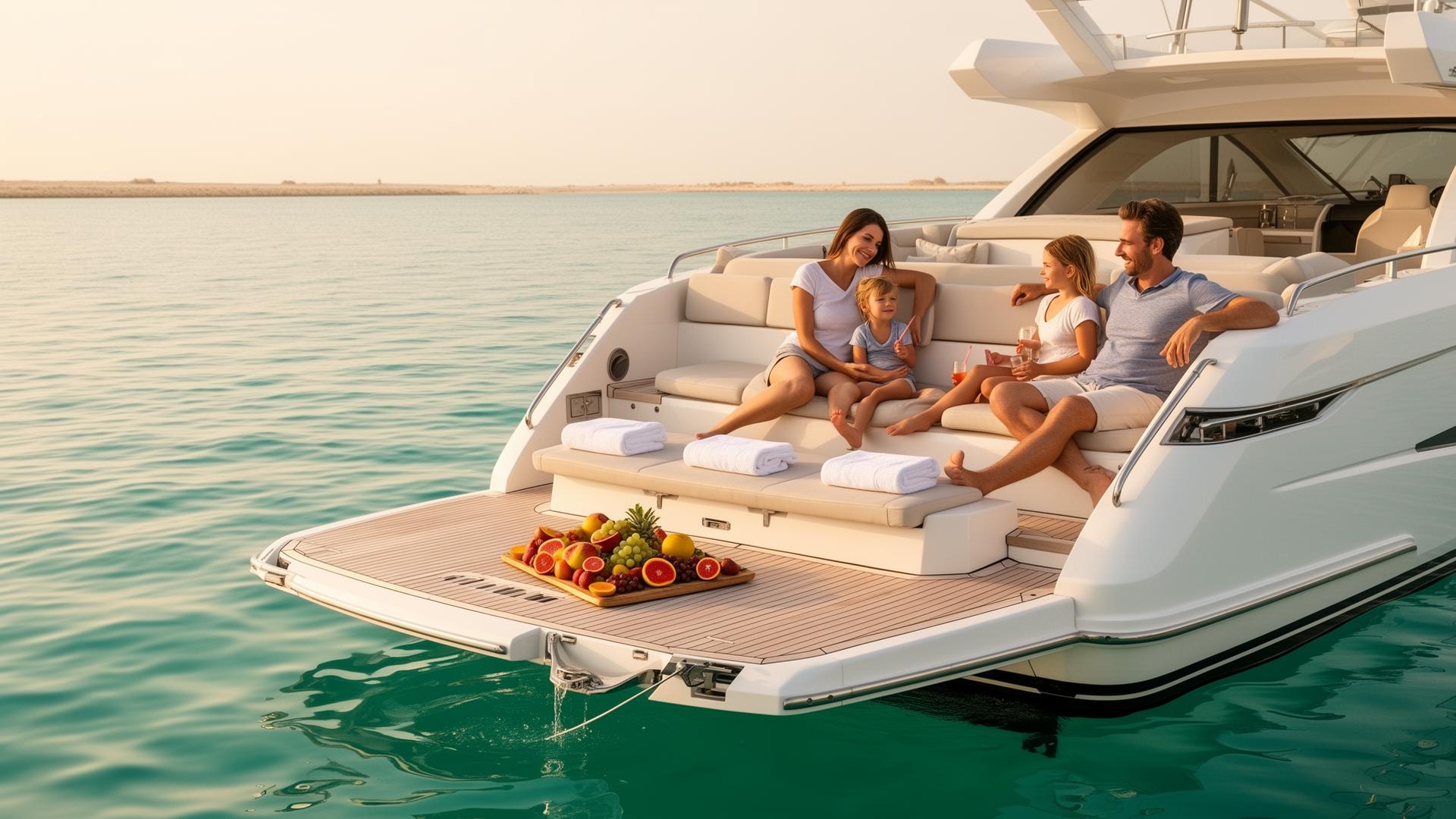 A calmer kind of day off — Turquoise water. Easy decks. A family that actually relaxes.