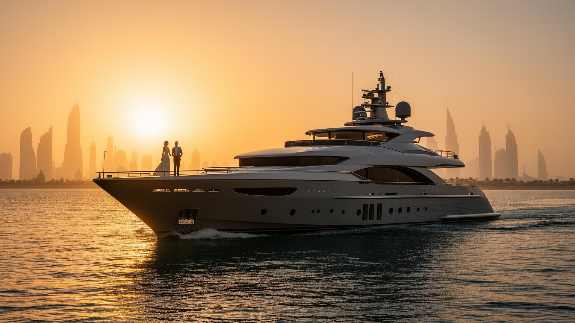 Golden hour, privately yours — The city softens. You're already at sea.
